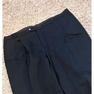 Gary Player Mens Black Pleated Front Cotton Dress Pants Trousers 46x30